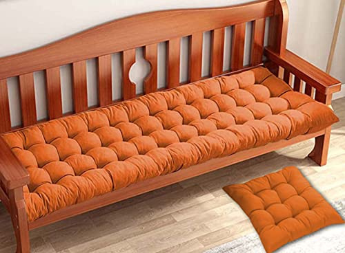 Cuscino imbottito per panca da giardino a 2/3 posti, cuscino per panca 80/100/120 cm, 140 x 40 cm, cuscino rettangolare in cotone per interni ed esterni, sedia a sdraio, altalene