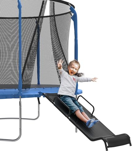 Universal Trampoline Slide 60 * 20 Slide with 2 Iron Plasticized Handles Buffer Bottom Wear-Resistant Fabric Safety Ladder for Kids and Toddle