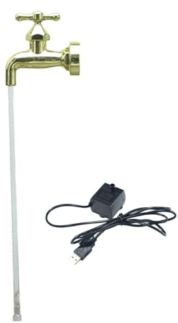 LOVIVER Unsichtbarer Fließender Wasserhahn, Magischer Unsichtbarer Wasserhahn, Dekorativer Wasserhahn, Schwimmender Wasserhahn Brunnen DIY Yard Kunst Dekoration für Garten Pools Teiche