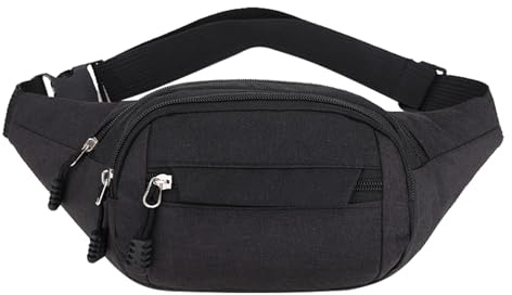 Scettar Bum Bag Bumbag for Men Women, Bumbags for Ladies Fashion Waist Bag Travel Fanny Waterproof 4 Zip Pockets Fanny Pack for Women Men Sports Travel Cycling