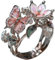 Anime-Ringe für Frauen, Schmetterlingssprache, Schmetterling, offener Ring, Design, Sinn, kalter Wind, fortschrittliches Sinn-Design, Fingerringe für Frauen, Einheitsgröße, Aluminiumlegierung, Kein