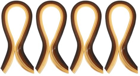 PATIKIL 390 x 7 mm Quilling Papierstreifen Papier Quilling, 400 Stück Origami Fröbelstern Papierstreifen Streifen Set für Kunst, DIY, Handarbeit, Weihnachten, Farbverlauf Braun