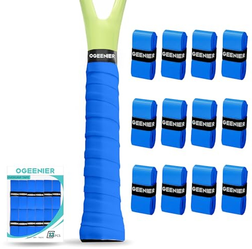 Ogeenier Tennis Racket Grip Tape,12 Pack Sweat Absorbing Overgrip