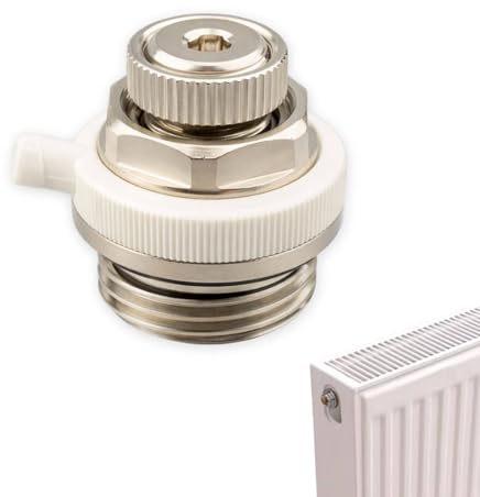 Heizkörper Entlüftungsventil, Automatische Heizkörperentlüfter, 1/2 Zoll Schnellentlüfter, Vernickeltes Messing, Für Heizungsventil Und Heizungssysteme, Einfache Installation