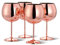 Oak & Steel - 4 Grands Verres à Cocktail Gin Tonic Ballon en Acier Inoxydable (XL 700ml) - Or Rose/Cuivre - Solide & Incassable - Cadeau pour Anniversaires, Mariages & Saint-Valentin