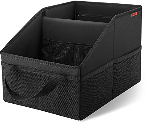 INFIVITA Auto Organizer - Autositz Organizer für Vordersitz, Rücksitz oder Boden, Mittelkonsole Organizer mit Teilung, Griffen und mehreren Netztaschen