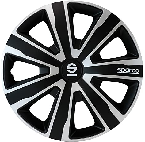 Sparco Set Copricerchi 4 Pezzi Palermo 15 Pollici Argento/Nero