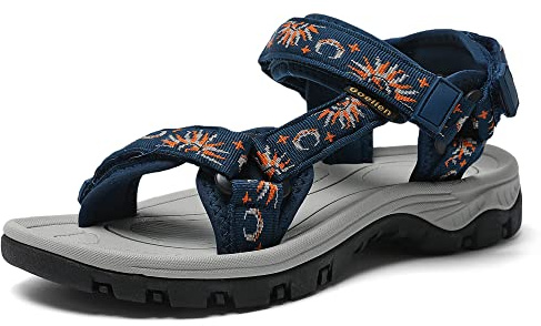 Muboliy Women's Hiking Sport Sandals Water Outdoor Athletic Shoes With Arch Support Adjustable Beach Shoes