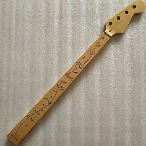 CAZARU Ahorn 24 Fret Fretless P Bass Style Gitarrenhals Ahorngriffbrett Glänzend