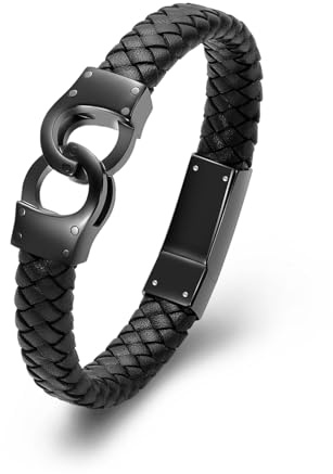 Minikremering handbojor minnessak urna armband för aska av älskade kremering smycken för aska medaljong minnesmärke flätat läder urna armring present till kvinnor män, Rostfritt stål, Ingen ädelsten