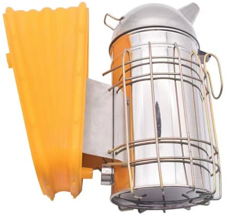 SJKJNK Ahumador de Colmena de Acero Inoxidable, Gran Ahumador de Abejas para Apicultor con CáMara De Calor para Producir Humo, Equipo ApíCola,Ahumador para Apicultor con Caja de Almacenamiento