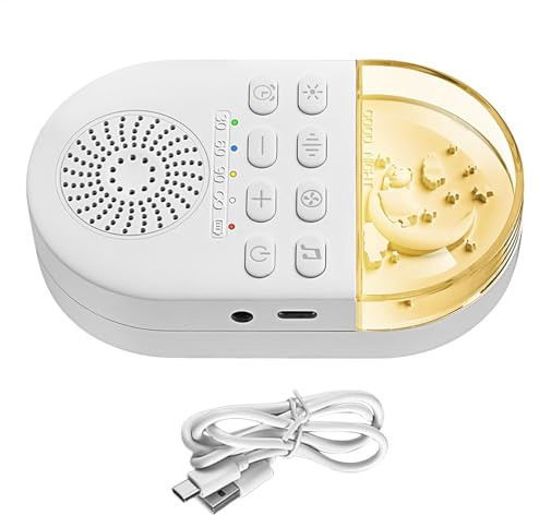 Sleep Sound Machine - 24 lugnande ljud vit ljudmaskin | Sound Sleep Help för småbarn, kvinnor och vuxna, maskinen med resande ljud för bättre sömn på natten