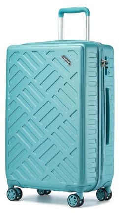Supercase Lätt bärväska med hjul och lås TSA, Blå, M-64,5cm