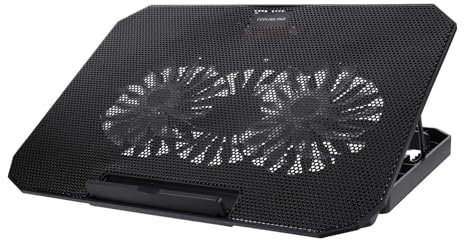 POPETPOP 1pezzi Base Di Raffreddamento Per Laptop Radiatore Due Core Supporto Per Notebook Da Dispositivo Di Raffreddamento Usb Rete in Metallo Per Dissipazione Del Calore Design Silenzioso