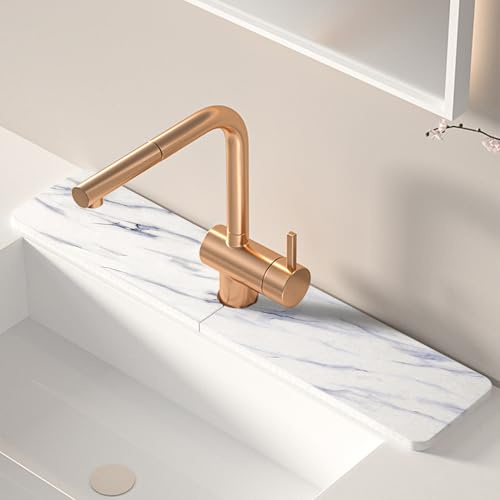 Volminex Absorbent Faucet Mat, Drying Mat for Kitchen Sink,Stripe23.6 x3.9 | Sink Splash Guard, Stone Sink Protector Mat, Fast Drying Mats, Tap Mat, Water Faucet Drain Mat for Kitchen Bathroom Counter
