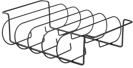 Rib Rack for Grill - Carbon Steel Rib Roasting Stand - Steak Holder for Cooking Kitchen Baking Prep Camping Outdoor Roasting, Dishwasher Safe