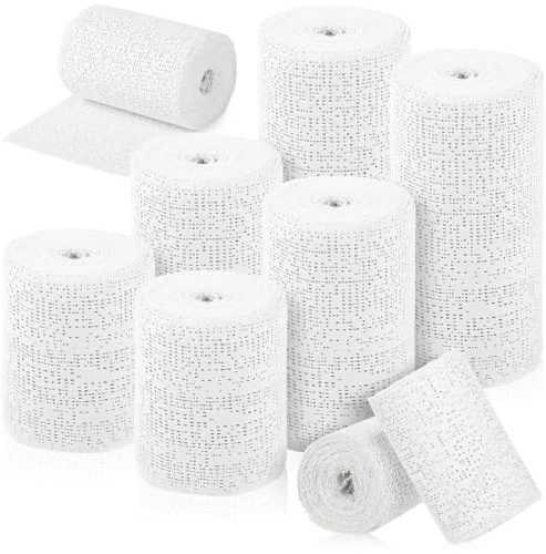 Oecffou Baby Belly Plaster Bandages Set of 9 - Plaster Bandages for Imprint in 3 Sizes (5/7.5/10 cm) x 270 cm | For Baby Belly, Model Making & Crafts | Plaster Cast Quick Drying | Ideal Gift for