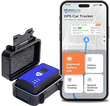 Brickhouse Security Spark Nano GPS Tracker for Vehicles, Magnetic Case