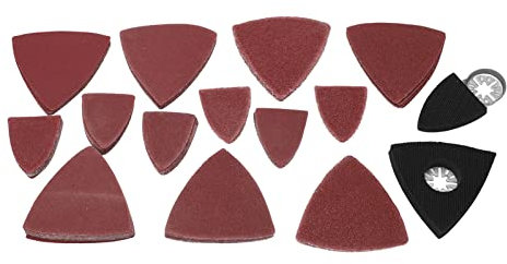Kit de almohadilla de lijado de herramienta oscilante Triangular, accesorios para dedos Grano 60 80 120 180 240 para lijar pintura, barniz, compuesto de relleno