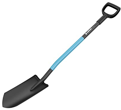Cellfast cellPRO Pro Gardener/Drainage Spade, Hardened, Sharpened Head Made of Spring Bore Steel, Ergonomic Shaft, SafeTouch, Length 1290 mm, Weight 1.9 kg