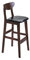 Barhocker, braun, Massivholz, hoch, mit Rückenlehne, Frühstücksstühle, Theke, PU-Sitz, Höhe: 73 cm, 5 Farben, Haltbarkeit (Farbe: C) (D) Made in China