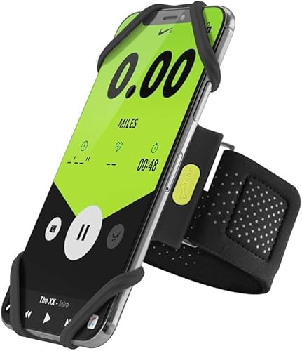 【Kusport】 Running Tie Running Arm Strap Phone Holder is Suitable for Various Smartphones, Phone Size 4-6.7 inches (Black/arm Size 9.8-15.7 inches)