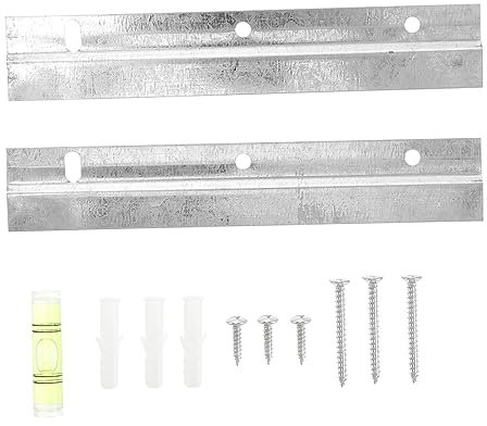 Homoyoyo 1 Satz Wandbehang Stollen-Aufhängesystem französische Stollen Schwerlast-Kleiderständer Bilderrahmen Hardware zum Aufhängen von Bildern French Cleat Bildaufhänger Schiene Spiegel