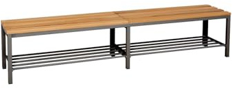 furni24 Banc Anthracite 200 cm avec Schuhrost