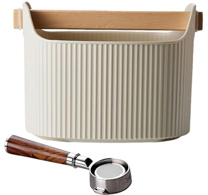 Grounds Knock Box – Kaffesgrund knackbehållare, kraftig espressopucklåda | professionell baristaa knackbox, kompakt lösning för avfallshantering, lätt att använda/19 x 13 cm