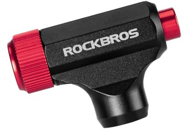 ROCKBROS Inflador CO2 Bicicleta Mini Bomba Bicicleta Ligero Compatible con Válvula Presta Schrader para Neumáticos