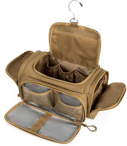 Prokva Tactical Toiletry Bag for Men, Hanging Hygiene Bag, Travel Dopp Kit