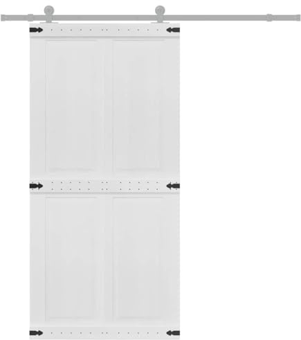 vidaXL Porta Corona 100 x 210 cm legno ingegneristico, porta scorrevole elegante, divisore compatto, bianco resistente, camera da letto moderna, garage funzionale, design semplice