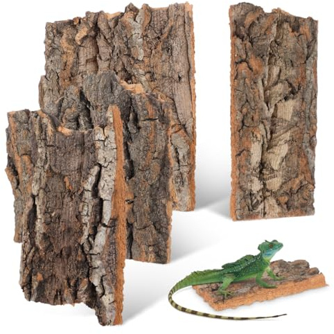 UTHCLO Plataforma de escalada de terrario para reptiles, de madera natural, corteza de árbol de tamaño mediano, accesorio para lagartos y tortugas, paisaje decorativo de terrarios