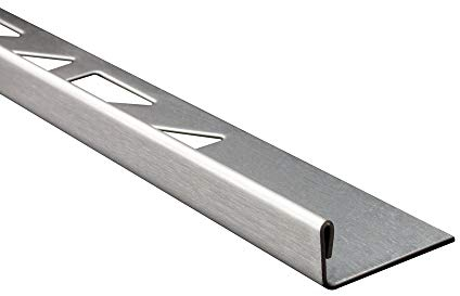 20x L-Profil Edelstahlschiene Fliesenprofil Fliesenschiene Edelstahl V2A L250cm 8mm gebürstet