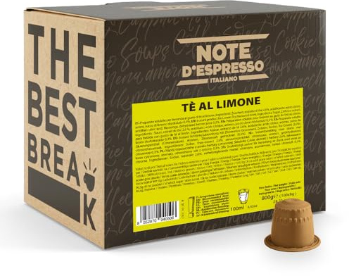 Note d'Espresso - Lemon Tea - Cápsulas para las Cafeteras NESPRESSO*, 100 caps