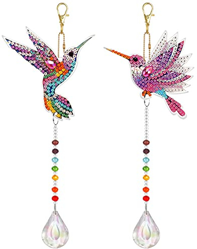 Yomaido Atrapasoles de Cristal para Ventanas y Jardin, DIY Kits de Pintura de Diamantes, Creador de Arco Iris para Interiores para Adultos y niños