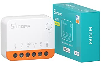 SONOFF 5PCS MINIR4 WiFi Smart Alexa Schalter 2 Wege - Wlan Lichtschalter, Relay Split Mode, 2.4G, Funktioniert Mit Google Home Assistant, Fernbedienung über eWeLink App
