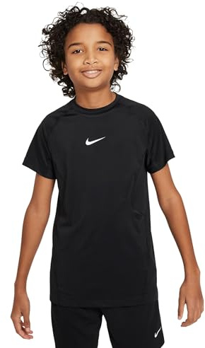 Nike FJ6858-010 PRO T-Shirt Bambino/Ragazzo Black/White Taglia M