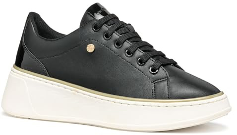 Geox Womens D Sunnetty Sneaker, Black, 6 UK