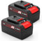 PASUKTER Battery for Einhell 18V, 5000mAh Li-Ion Battery Replacement for Einhell Power X-ChangeH, Compatible with all EINHELL 18V Garden Tools with LED Display 2 Packs