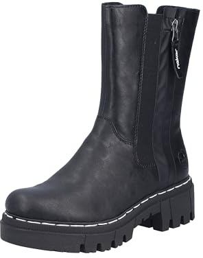 Rieker Bottines Chelsea 74083 pour femme, noir, 38 EU, Noir, 38 EU