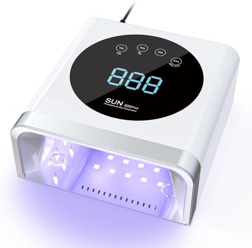 NAILGIRLS Lampada UV Led Unghie, 150W Professionale Lampada LED Unghie per Manicure Pedicure Sensore Automatico Lampada Unghie LED 4 Timer Display LCD