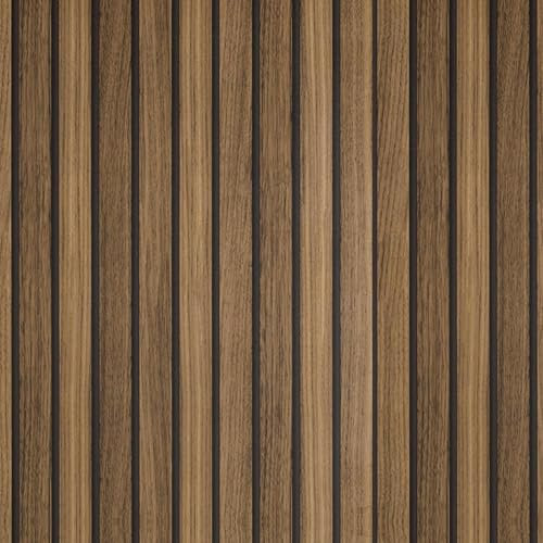 AMIGO Papel Pintado Autoadhesivo en Grano de Madera Marrón Armarios y Cajones.Revestimiento Removible de Imitación Madera Para Paredes 44.5x1000cm