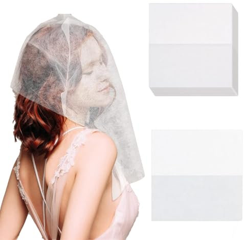 anneratteryer 100 Capuchons de Protection pour Maquillage Protection du Maquillage et des Vêtements Capuchons de Protection pour Maquillage Idéal pour S'Habiller Mariages Voyages pour le mariage