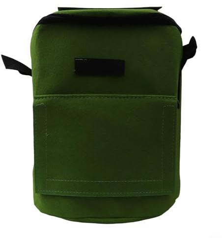 Niceminiwall Borsa per compost da giardino, in tessuto non tessuto, grande capacità, 15 litri, cestino per compostaggio per lo smaltimento dei rifiuti della cucina all'aperto (verde)