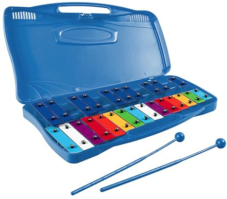 Professionell xylofon, färgstark glockenspiel, professionellt kromatiskt xylofoninstrument med 25 toner, musikinstrumentutrustning för nyår, födelsedag, påsk, tacksägelse, trosdagar