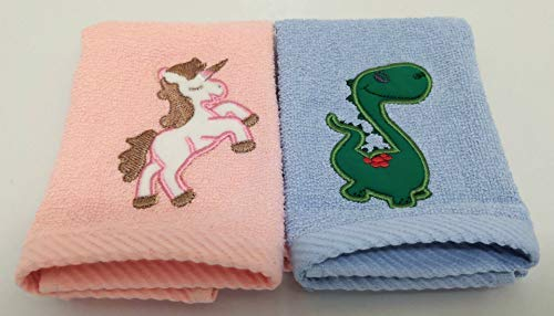 Harwoods Einhorn und Dinosaurier Waschlappen / Flanell / Kinder Flanell / Dinosaurier