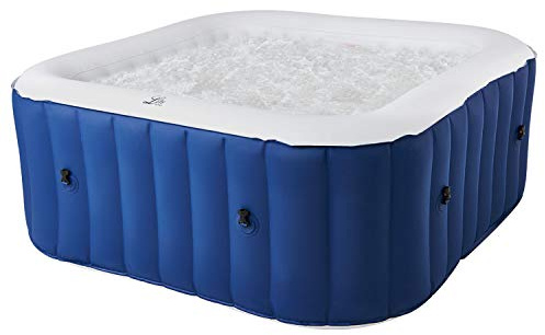 MSPA - Spa Gonflable carré 185cm Lite - 6 Places. Spa Bien-être intérieur et extérieur Chauffant avec Jets massant