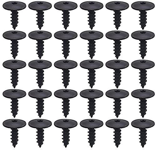 30 Pcs Wheel Arch Inner Liner Splash Guard Torx Screw Auto Car Body Fender Screws for Engine Cover Undertray