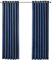 Olivia Rocco Blackout Eyelet Curtains Black Out Thermal Ring Top Curtain Pair Window Treatment Living Room Bedroom, 90 (Width) x 90 (Drop) Navy